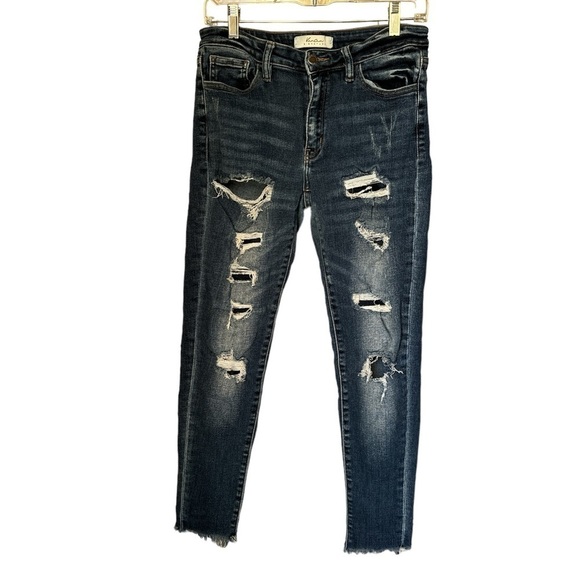 Kancan skinny jeans distressed size 28 stretch baddie denim - Picture 1 of 7